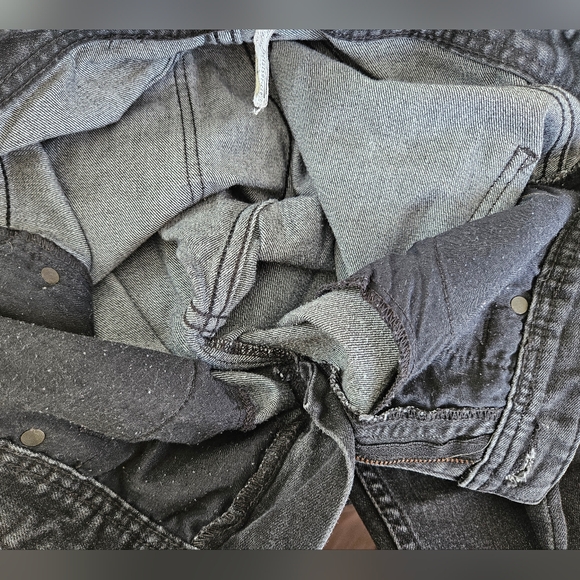 ✨️ Free People Jeans Destroyed Ankle Skinny Jeans Raw Black Color Size 29 - Picture 14 of 16